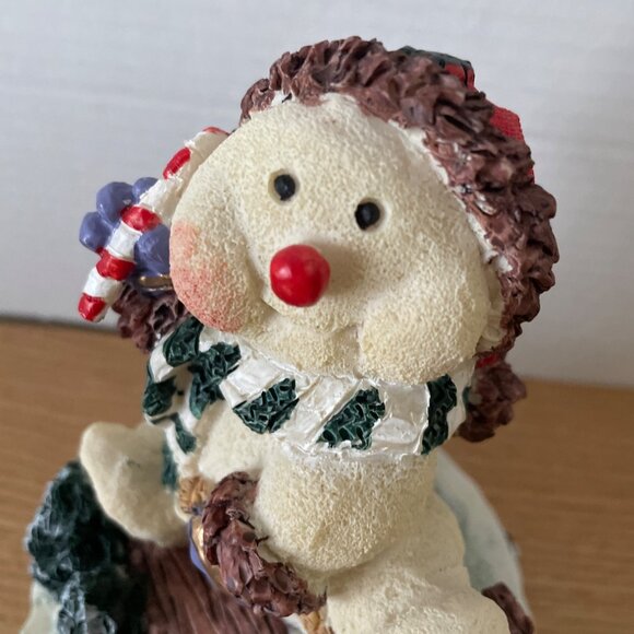 Vtg Sledding Snowman Music Box Figurine Wind Up Plays Frosty the Snowman VIDEO - Picture 7 of 11